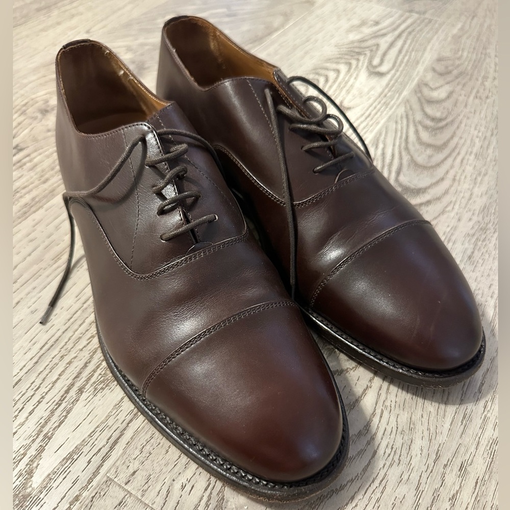 Saks Fifth Avenue Dark Brown Leather Oxfords